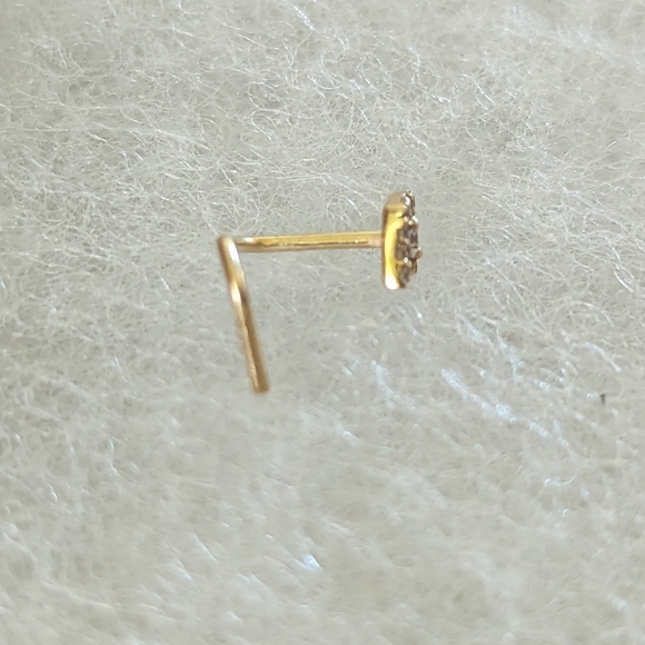Custom BVLA 14k Harlequin Nose Stud - Picture 5 of 5